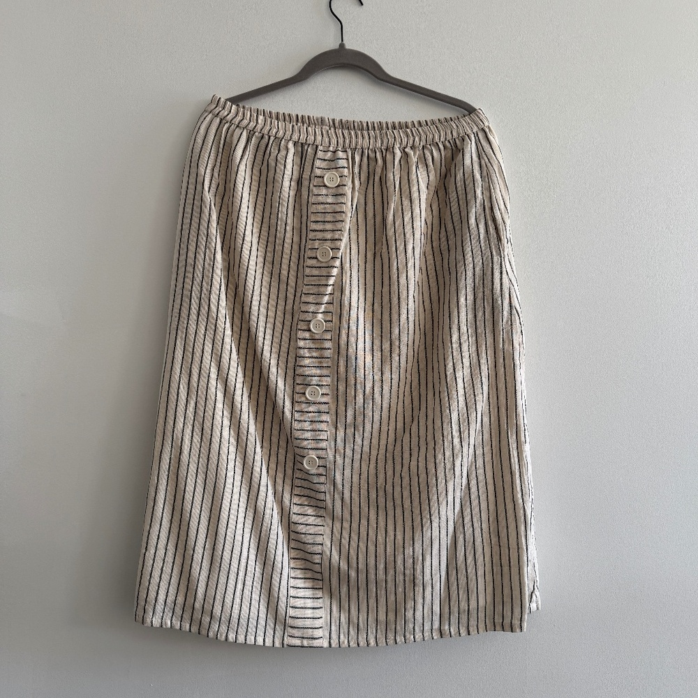 EUC--Compania Fantastică skirt in striped pattern XL